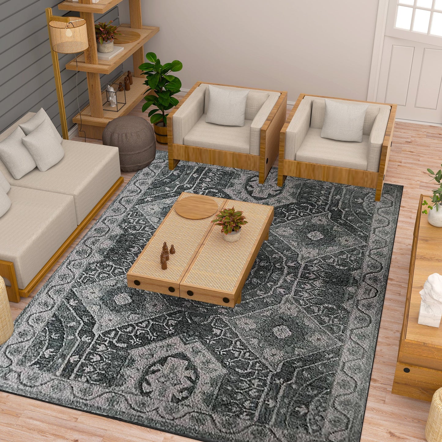 Premium Hand-Tufted Rug Made of 100% Wool - Castilo - 9x12 Feet