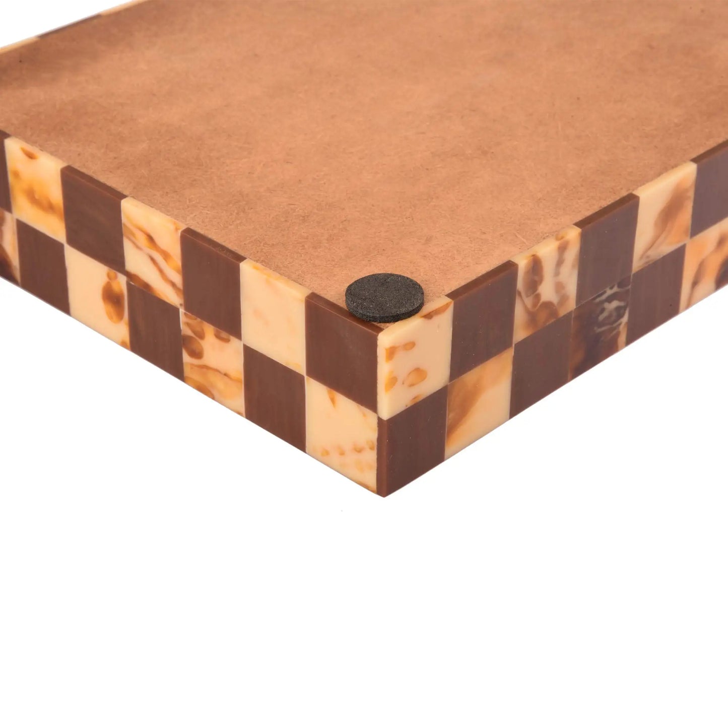 Countertop and Vanity Tray - Parlour Gambit Pattern Brown 10x6 Inches