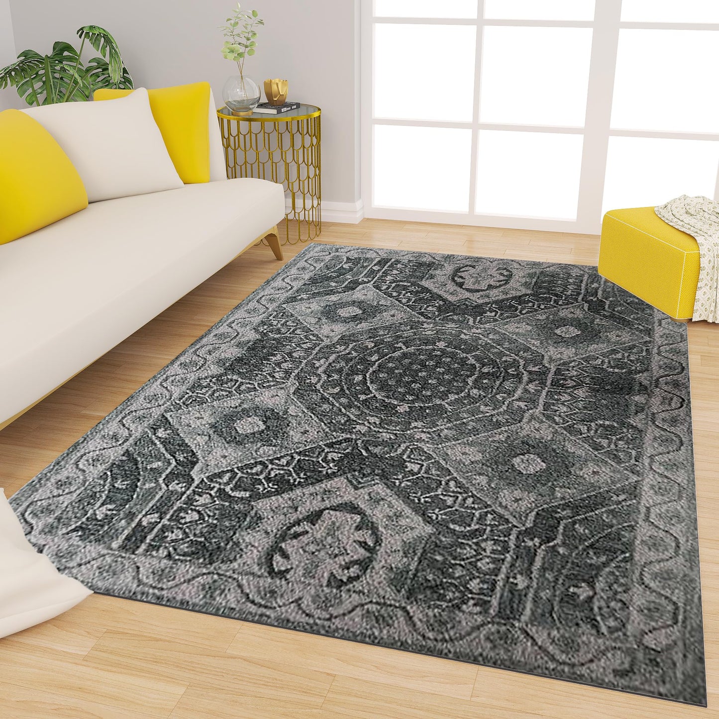 Premium Hand-Tufted Rug Made of 100% Wool - Castilo - 5x8 Feet