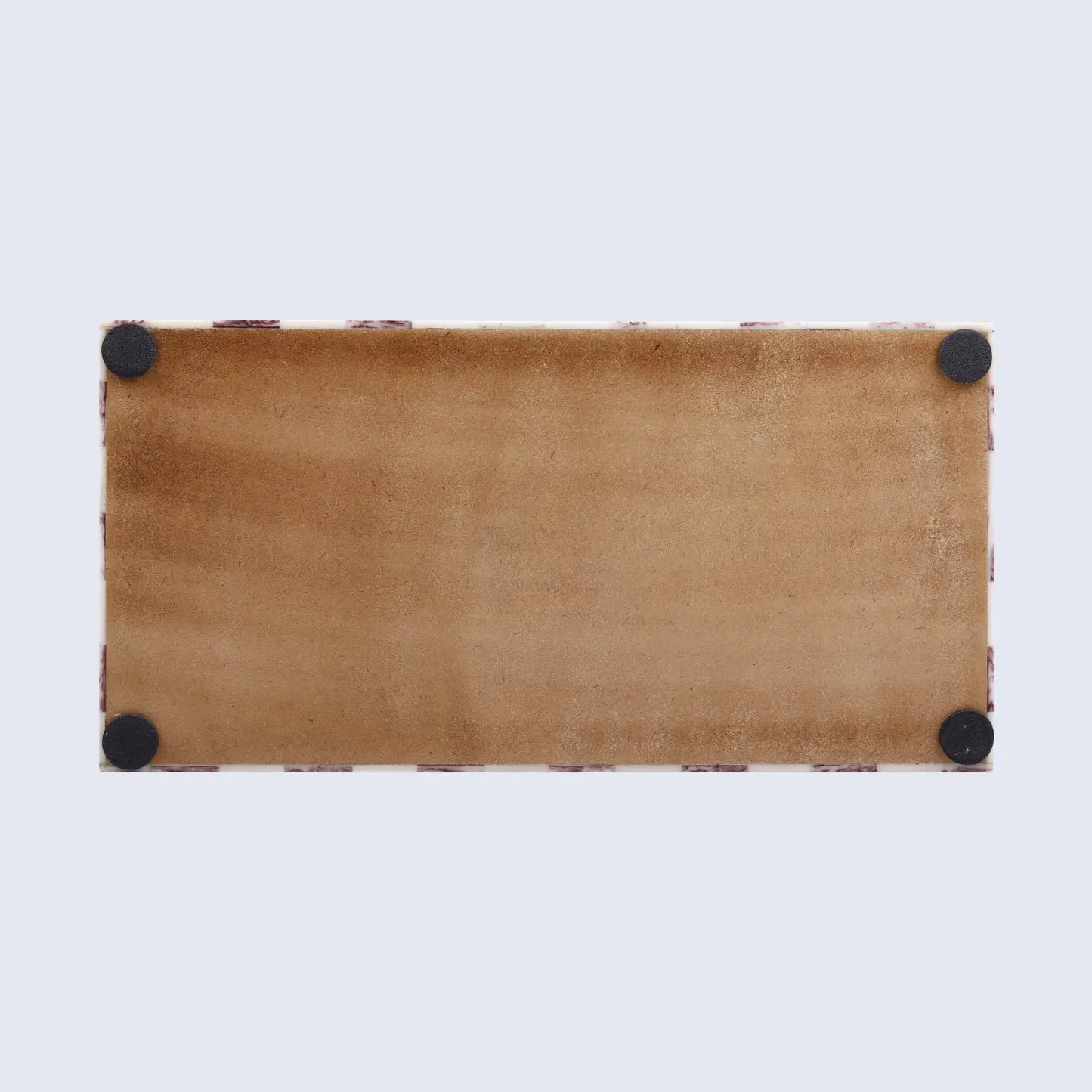 Decorative Boxes Chevron Pattern Bone Inlay Collection in 6 Sizes, Brown & White