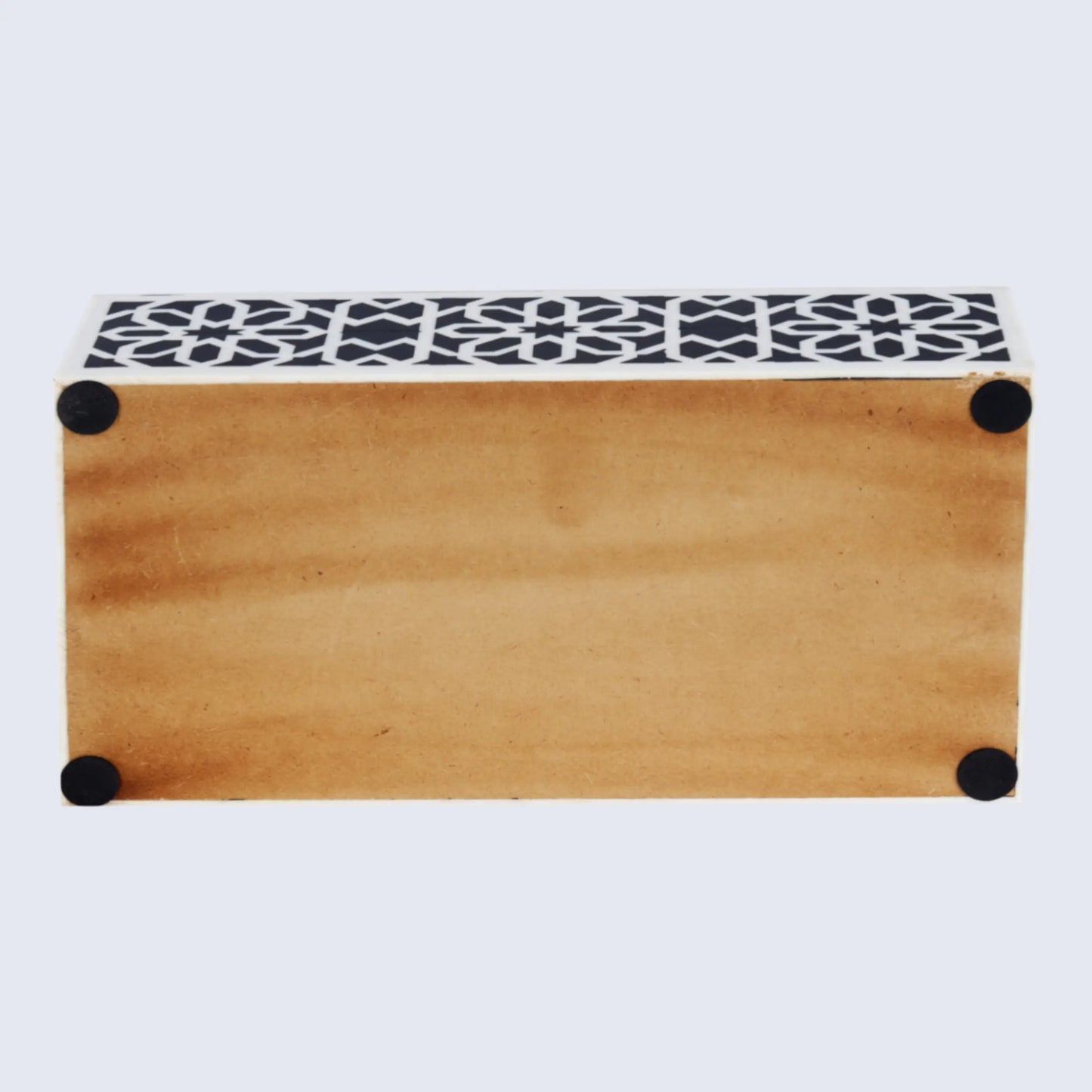 Shiraz Pattern Resin Inlay Decorative Storage Box – Black & White