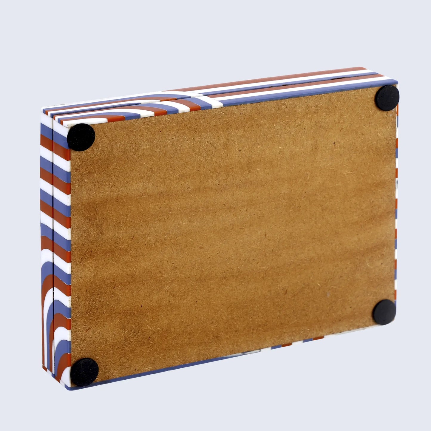 Decorative Box Carnaby Twist Pattern Resin Inlay Collection 8 x 6 x 1.5 inch