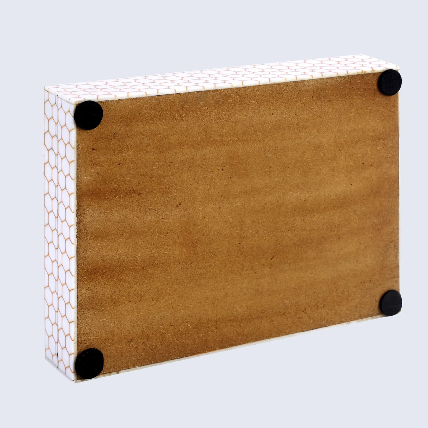 Decorative Box Hive Honey Pattern Resin Inlay Collection 8 x 6 x 1.5 inch