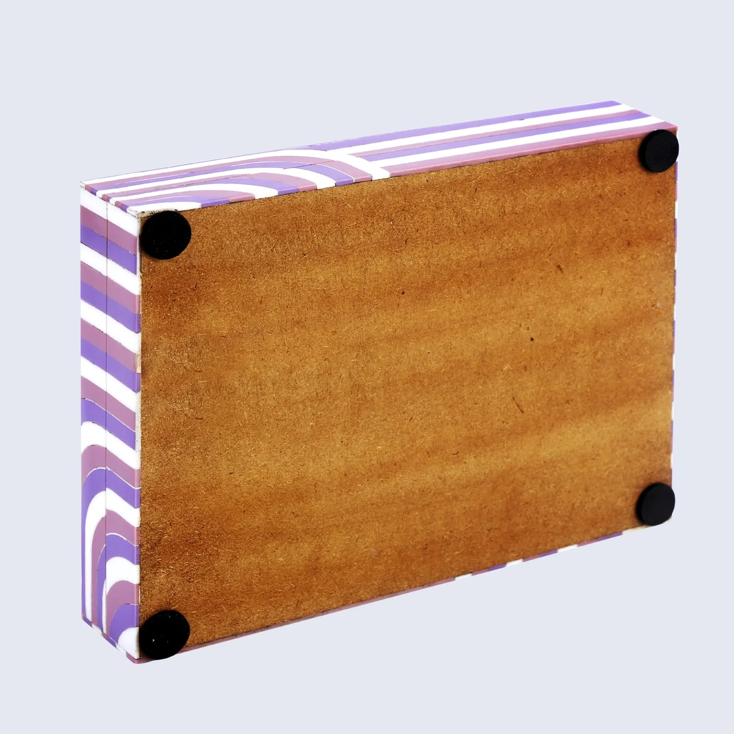 Decorative Box Carnaby Swing Pattern Resin Inlay Collection 8 x 6 x 1.5 inch