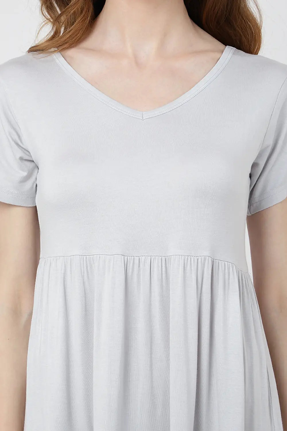 Short Sleeve Casual Tier Dress Loose Fitting Jersey Dress - Available in 5 Colors