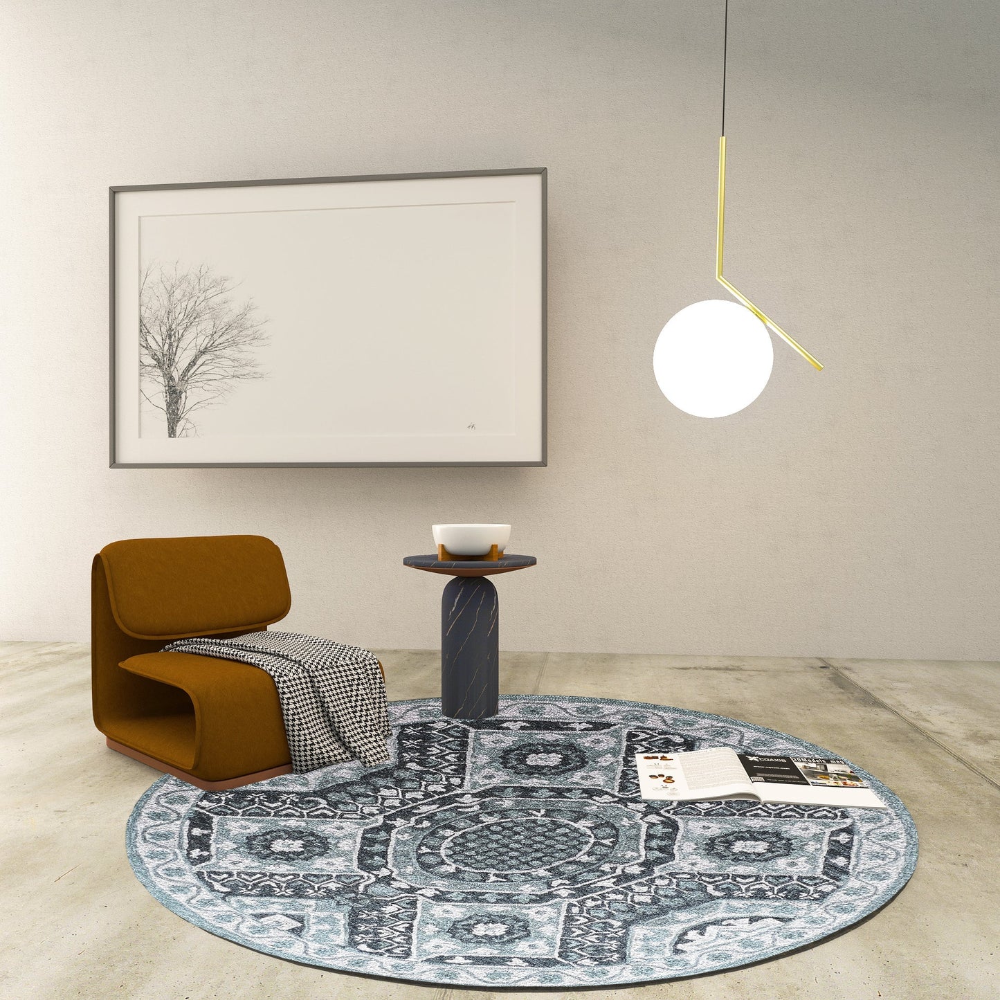 Premium Hand-Tufted Rug Made of 100% Wool - Castilo - 5x5 Feet