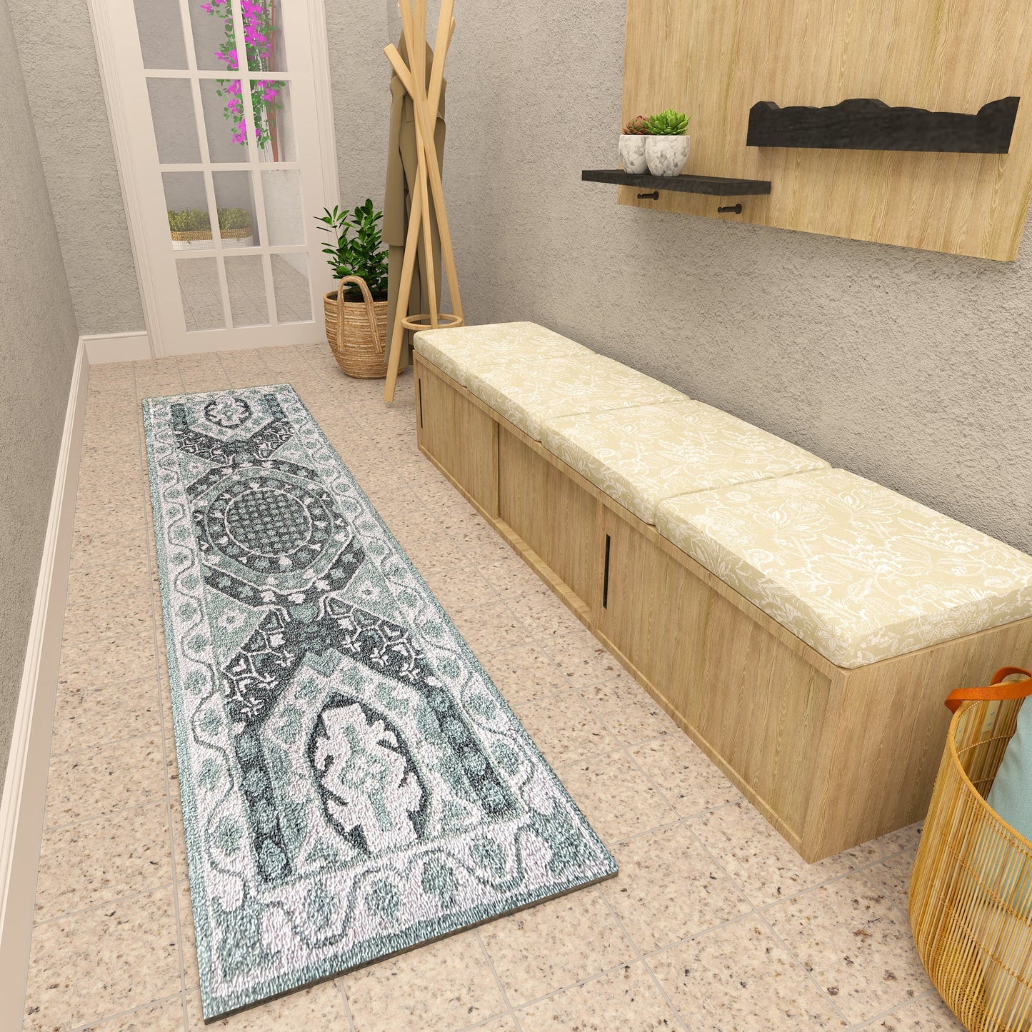 Premium Hand-Tufted Rug Made of 100% Wool - Castilo - 2x10 Feet