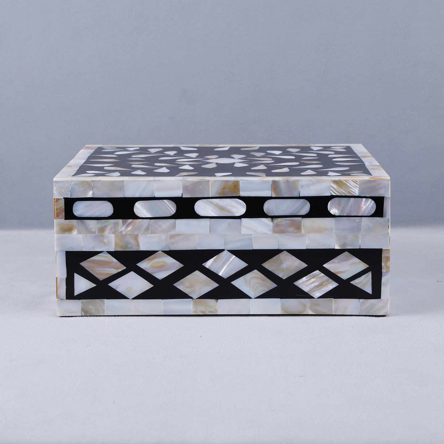 Handicrafts Home Alhambra Negra Decorative Storage Box with Lid