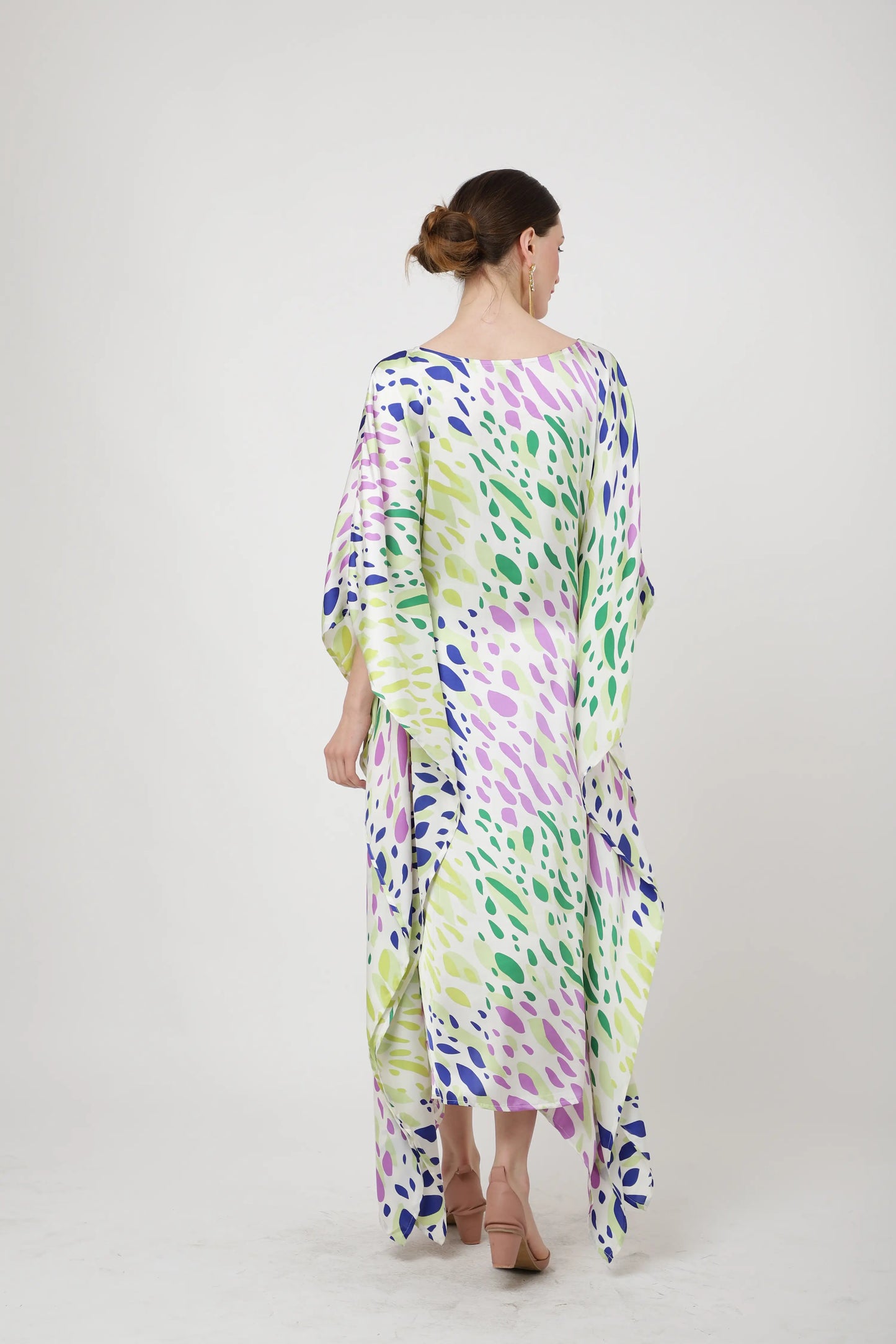 Ring Insert Detail in The Front Kaftan Dresses for Women - Geometric