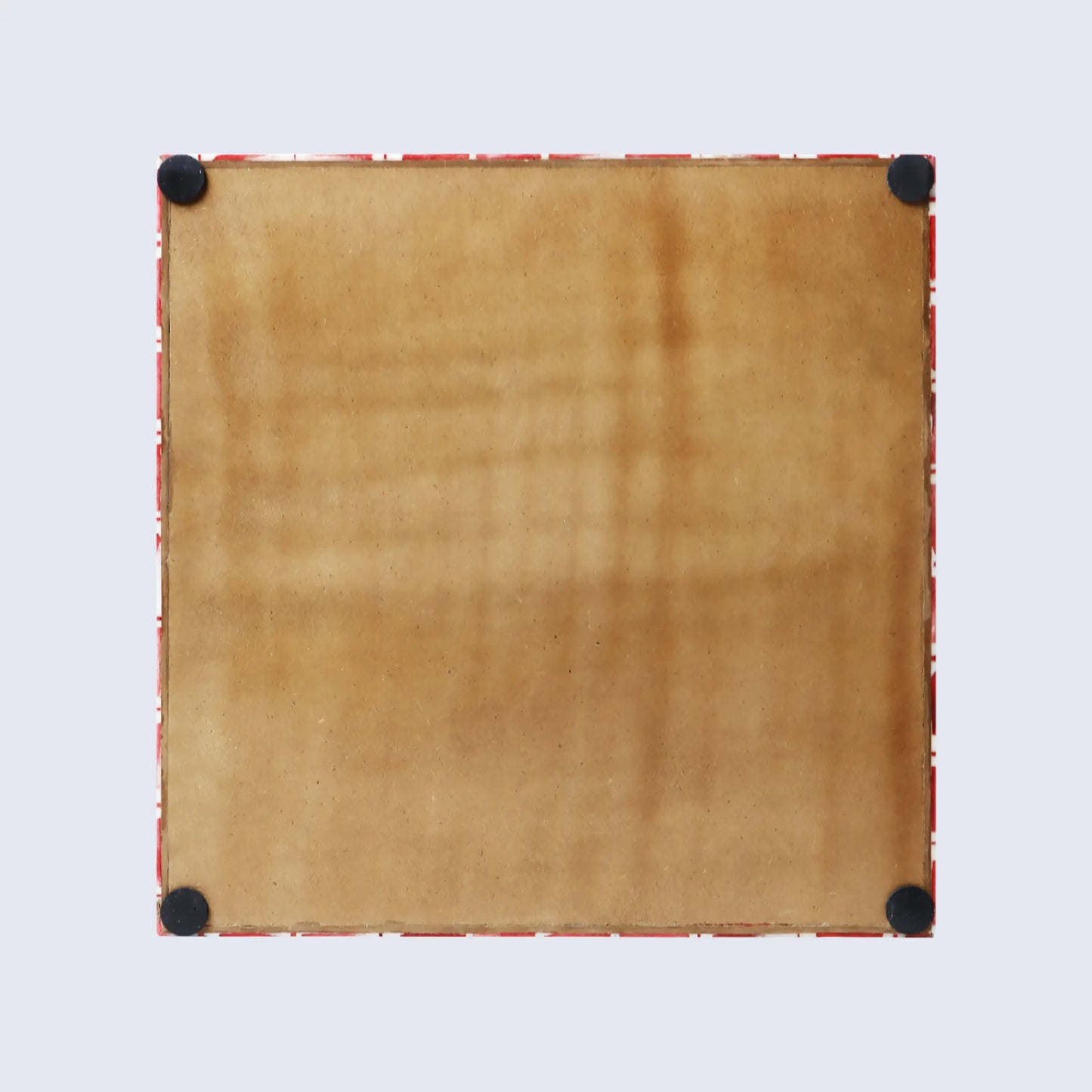 Decorative Trays Moroccan Pattern Bone & Resin Inlay Collection in 3 Sizes, Red & White