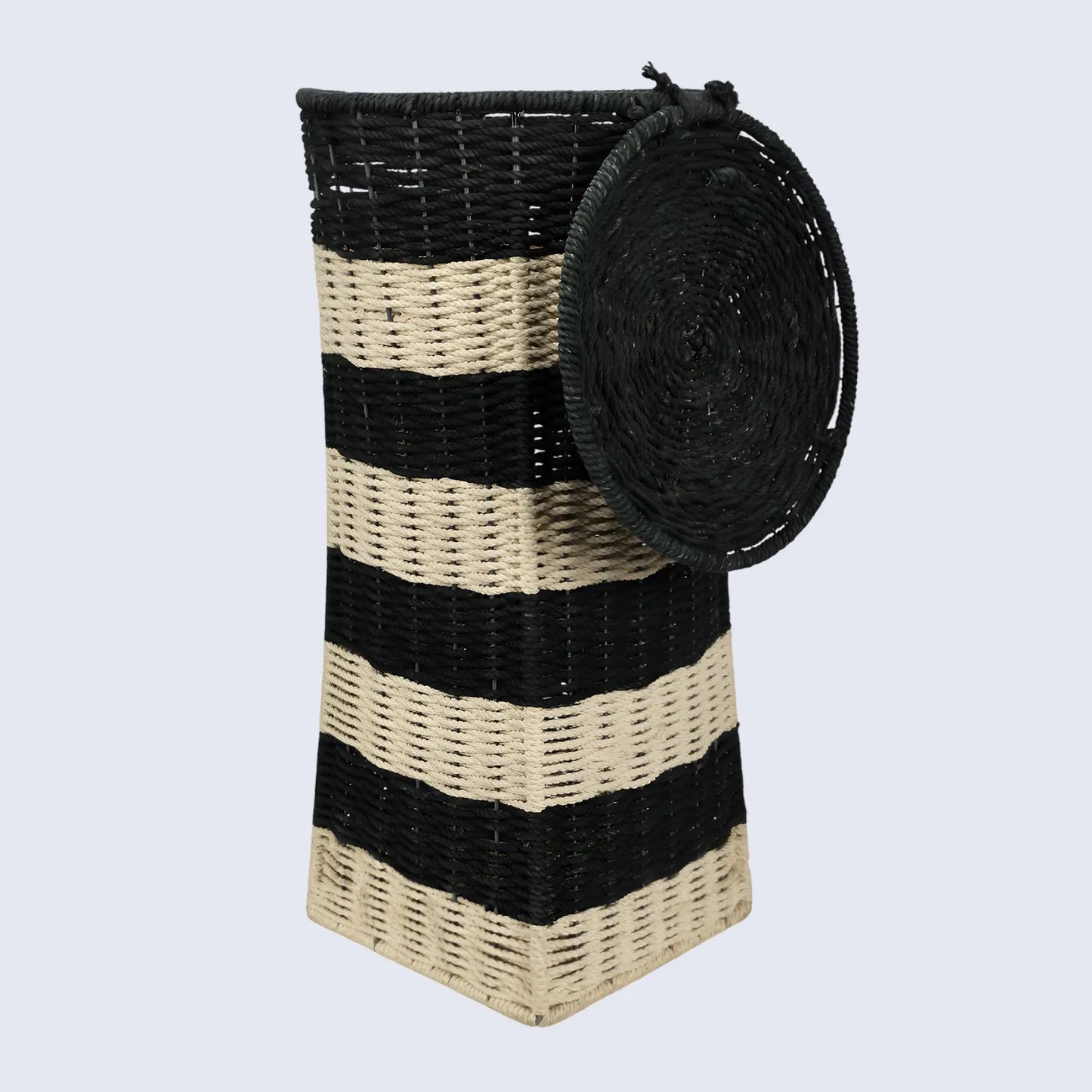 Handmade Cotton & Iron Laundry Basket & Organizer Box- Large