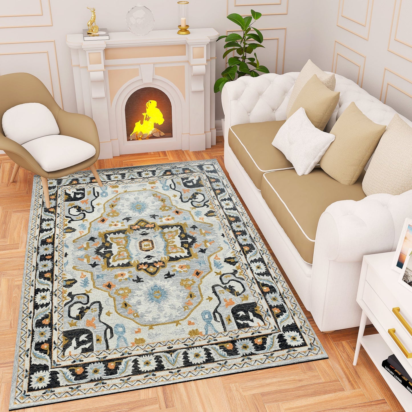 Premium Hand-Tufted Rug Made of 100% Wool - Northern Tale - 4x6 Feet