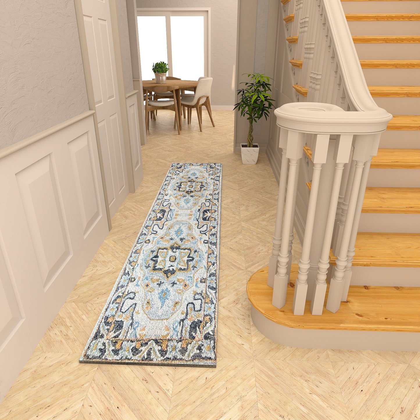 Premium Hand-Tufted Rug Made of 100% Wool - Northern Tale - 2x6 Feet