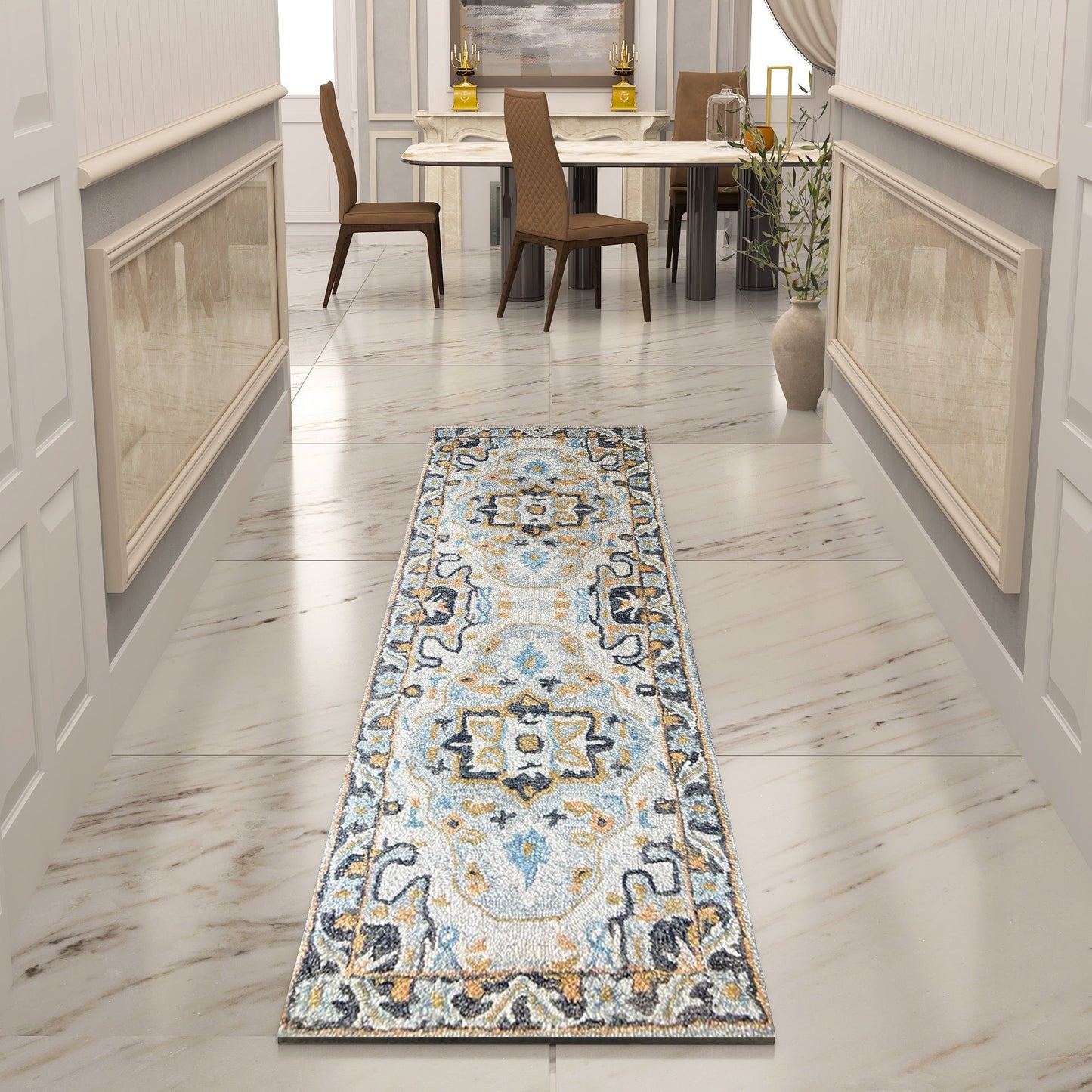 Premium Hand-Tufted Rug Made of 100% Wool - Northern Tale - 2x10 Feet