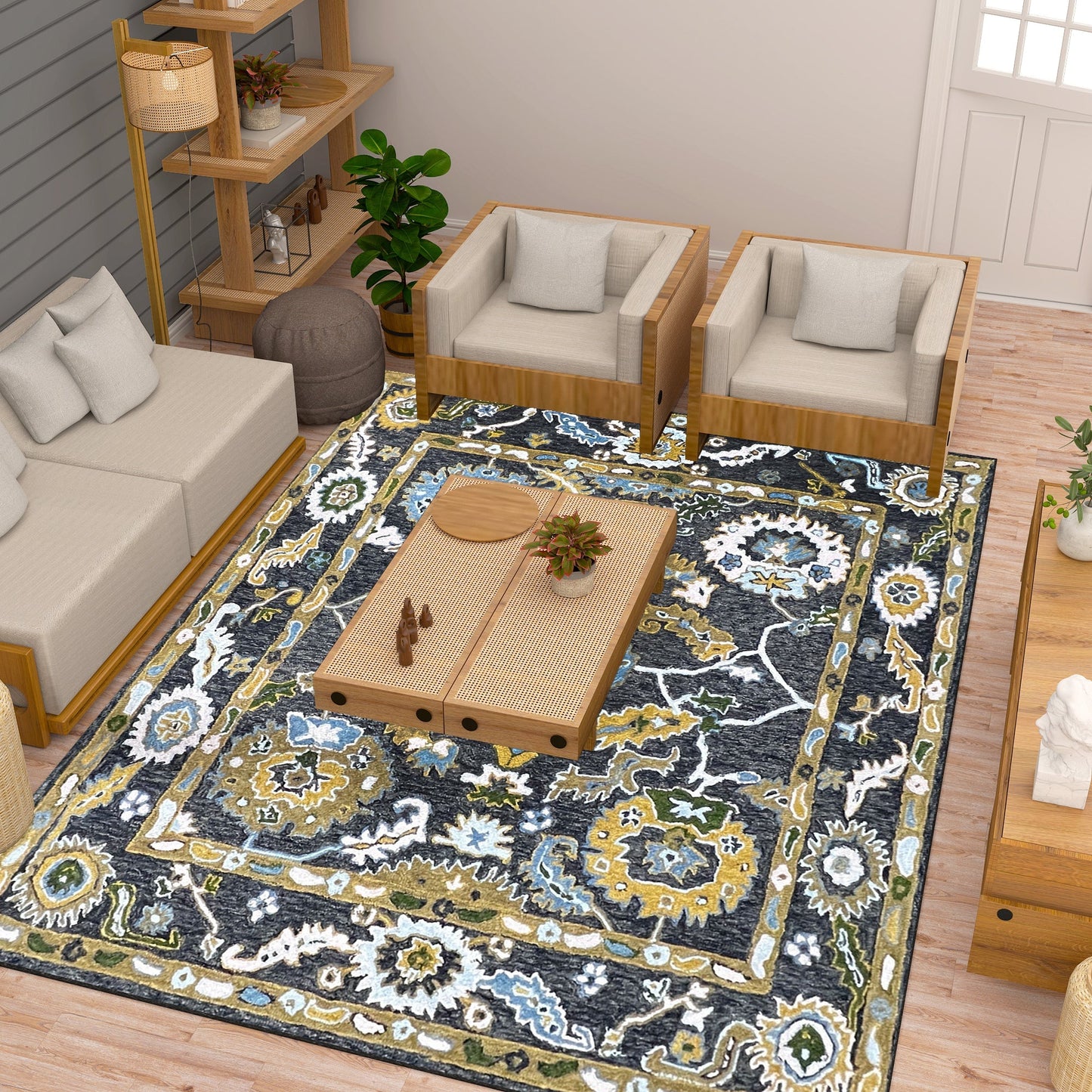 Premium Hand-Tufted Rug Made of 100% Wool - Old Country - 8x10 Feet