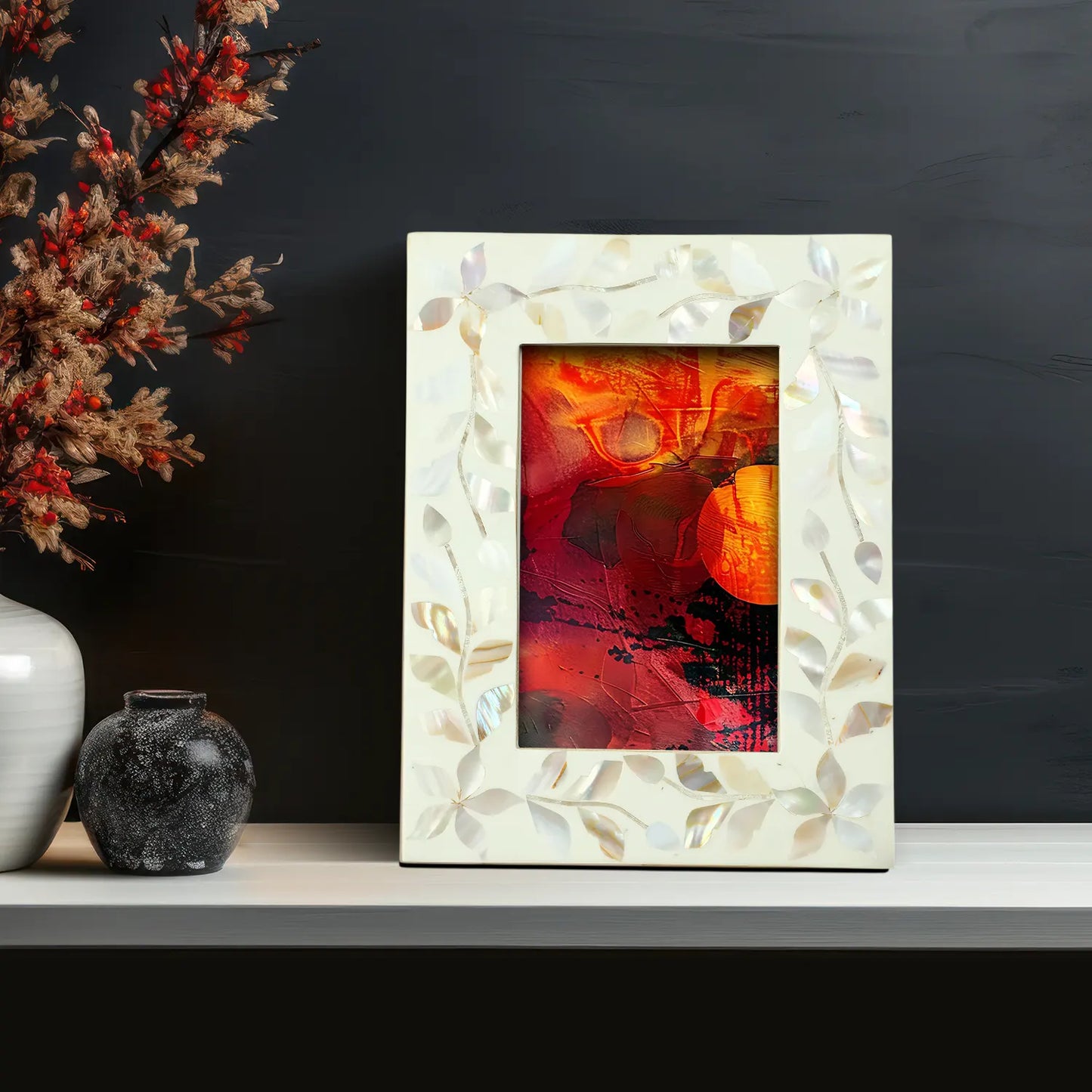Alhambra Blanca Mother of Pearl & Resin Inlay Picture Frame