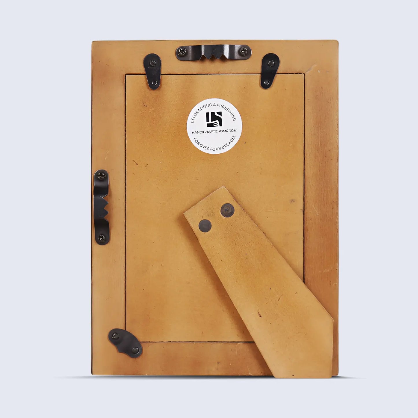 Brass & Wood Inlay Blacksmith Bastion Picture Frame, Brown & Gold 4x6 – Wholesale picture frames