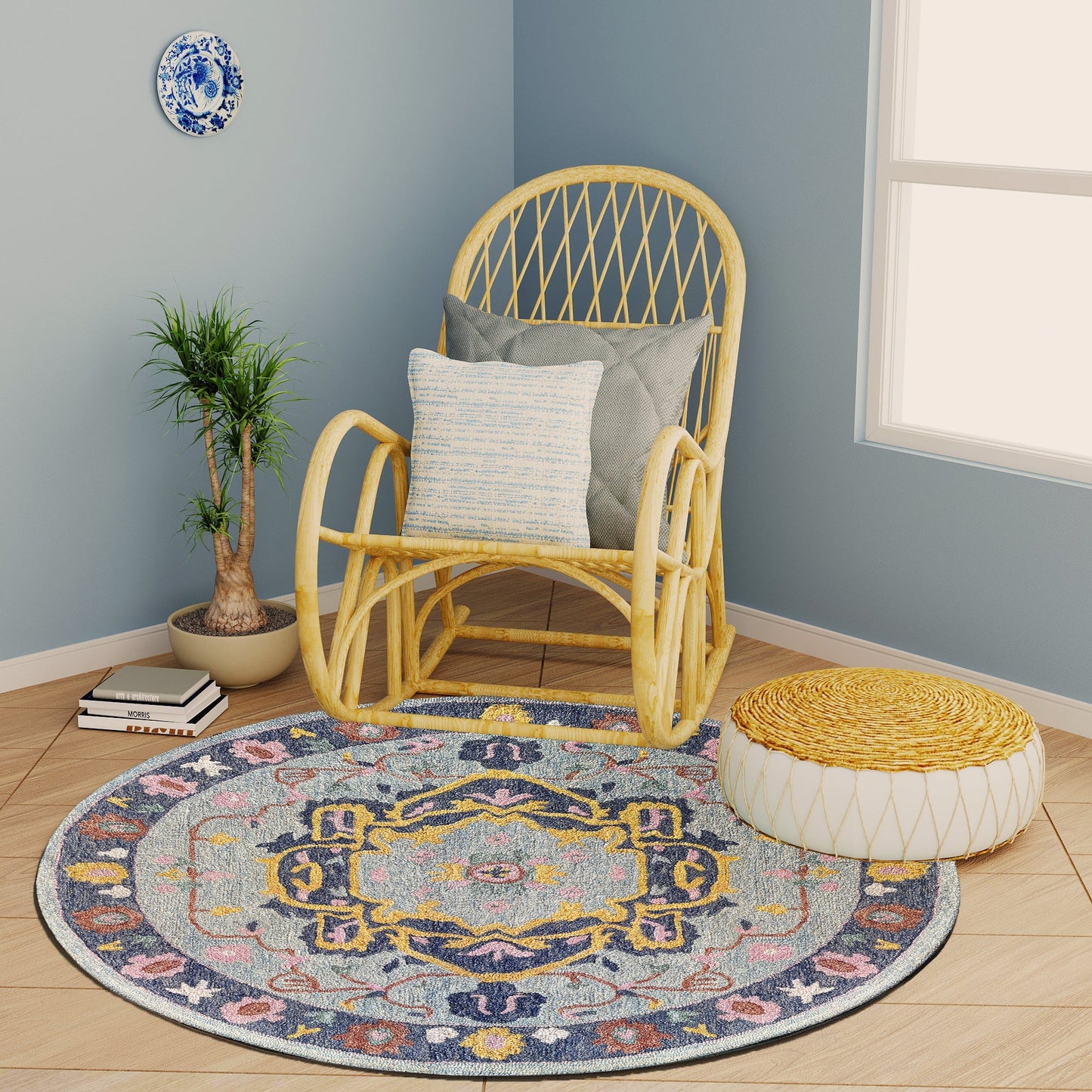 Premium Hand-Tufted Rug Made of 100% Wool - Royal Realm - 5x5 Feet