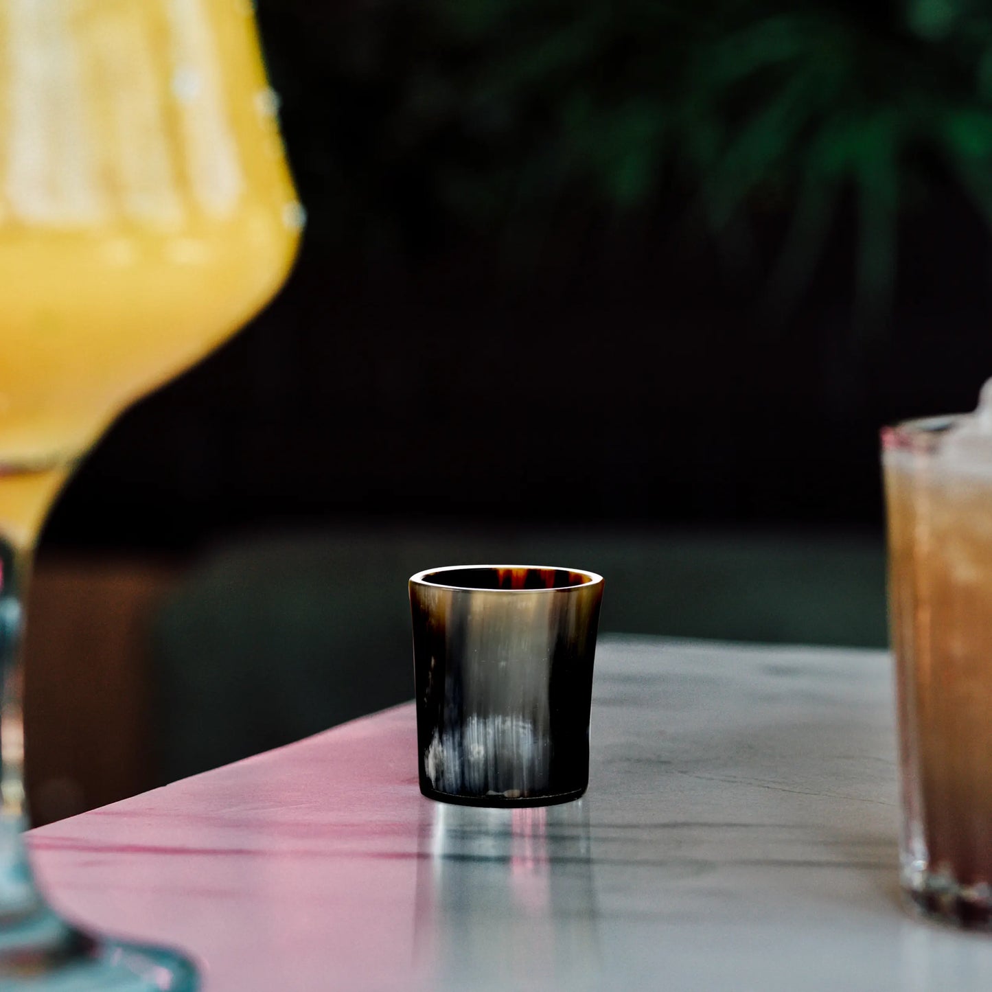 Horn Whiskey Shot Glasses Pack 12 - Holds Upto 6.5 oz, Natural