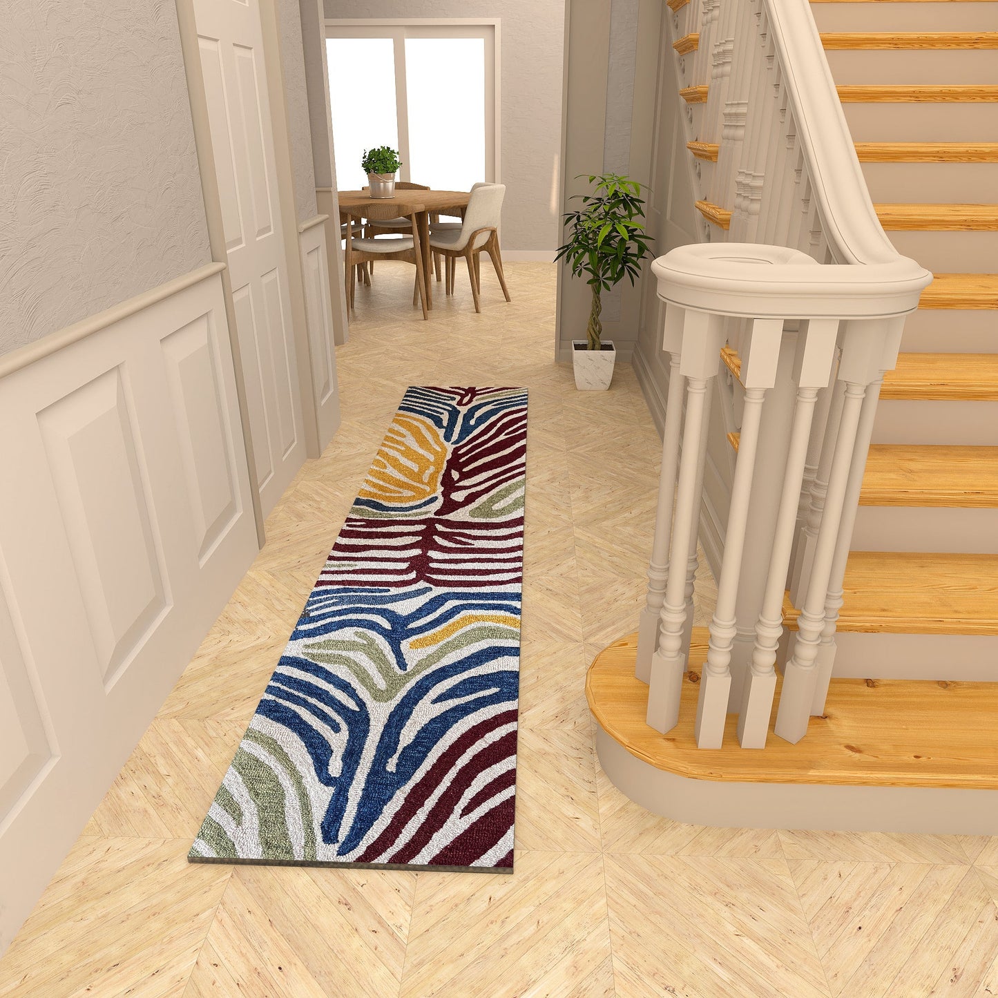 Premium Hand-Tufted Rug Made of 100% Wool - Savanna - 2x8 Feet