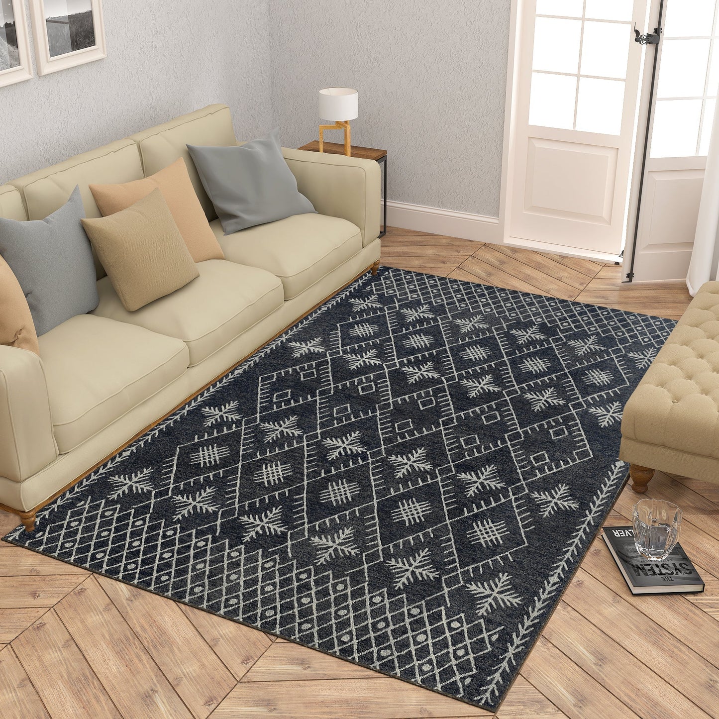 Premium Hand-Tufted Rug Made of 100% Wool - Snowfall - 4x6 Feet