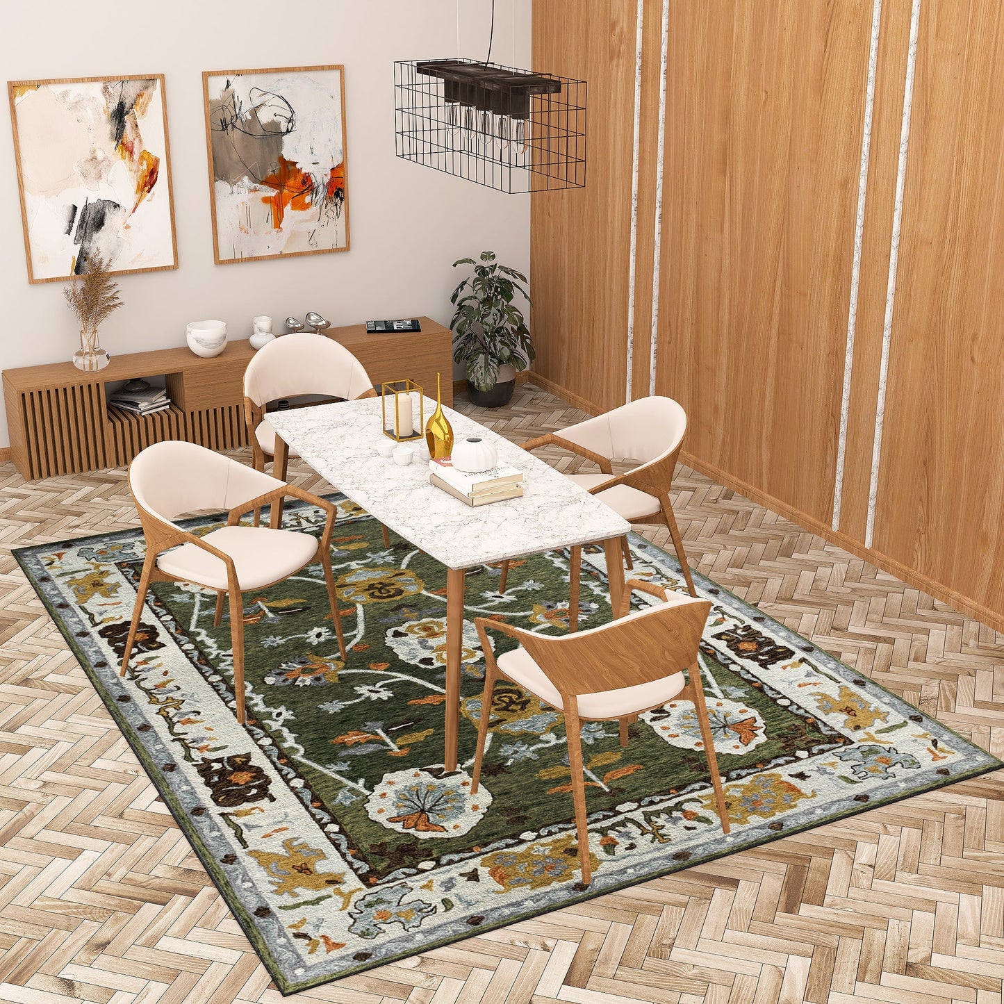 Premium Hand-Tufted Rug Made of 100% Wool - Spring Atlas - 8x10 Feet