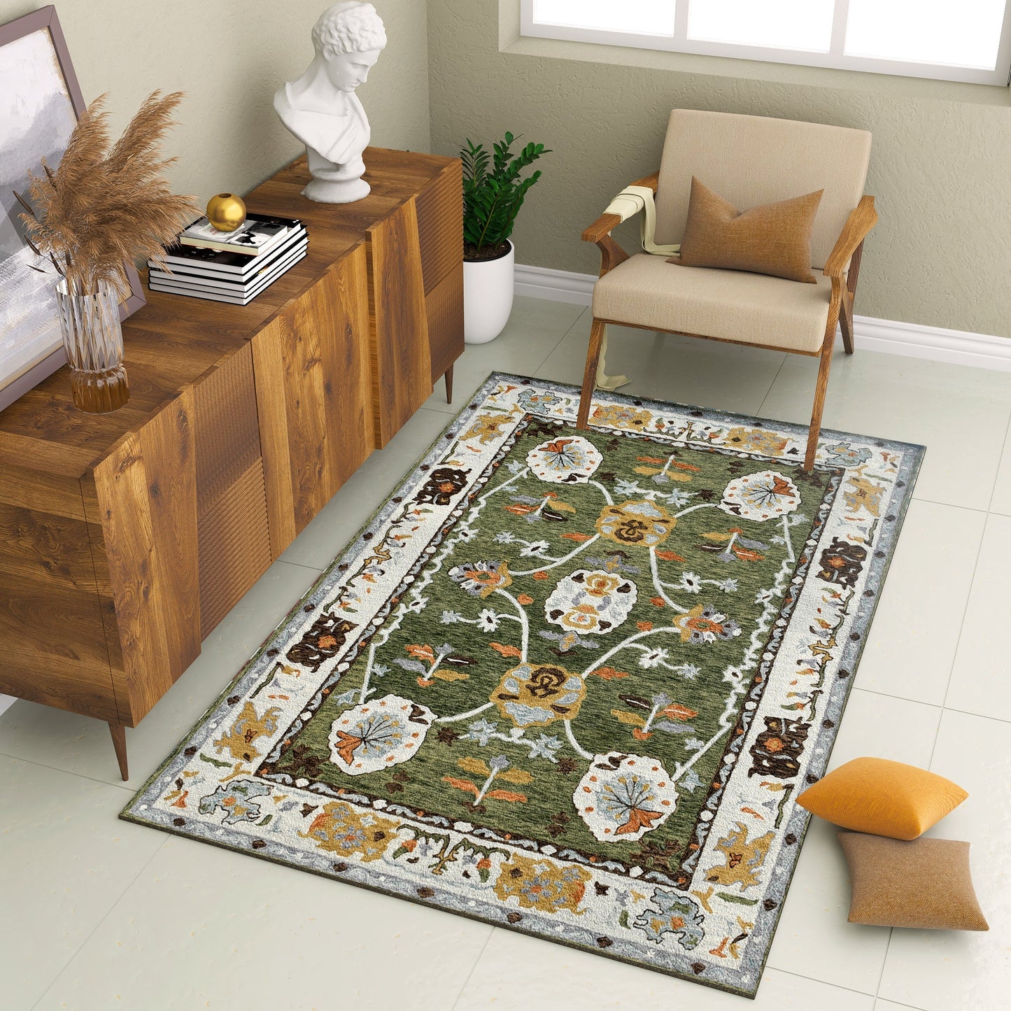 Premium Hand-Tufted Rug Made of 100% Wool - Spring Atlas - 6x9 Feet