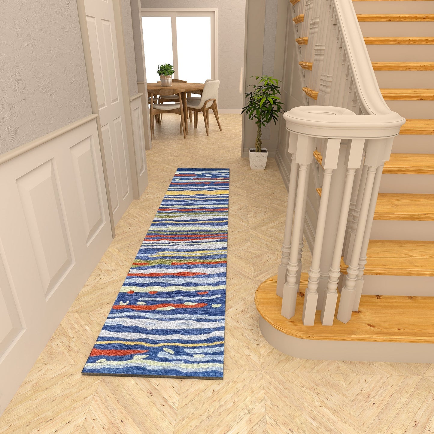 Premium Hand-Tufted Rug Made of 100% Wool - Spring Coast - 2x6 Feet