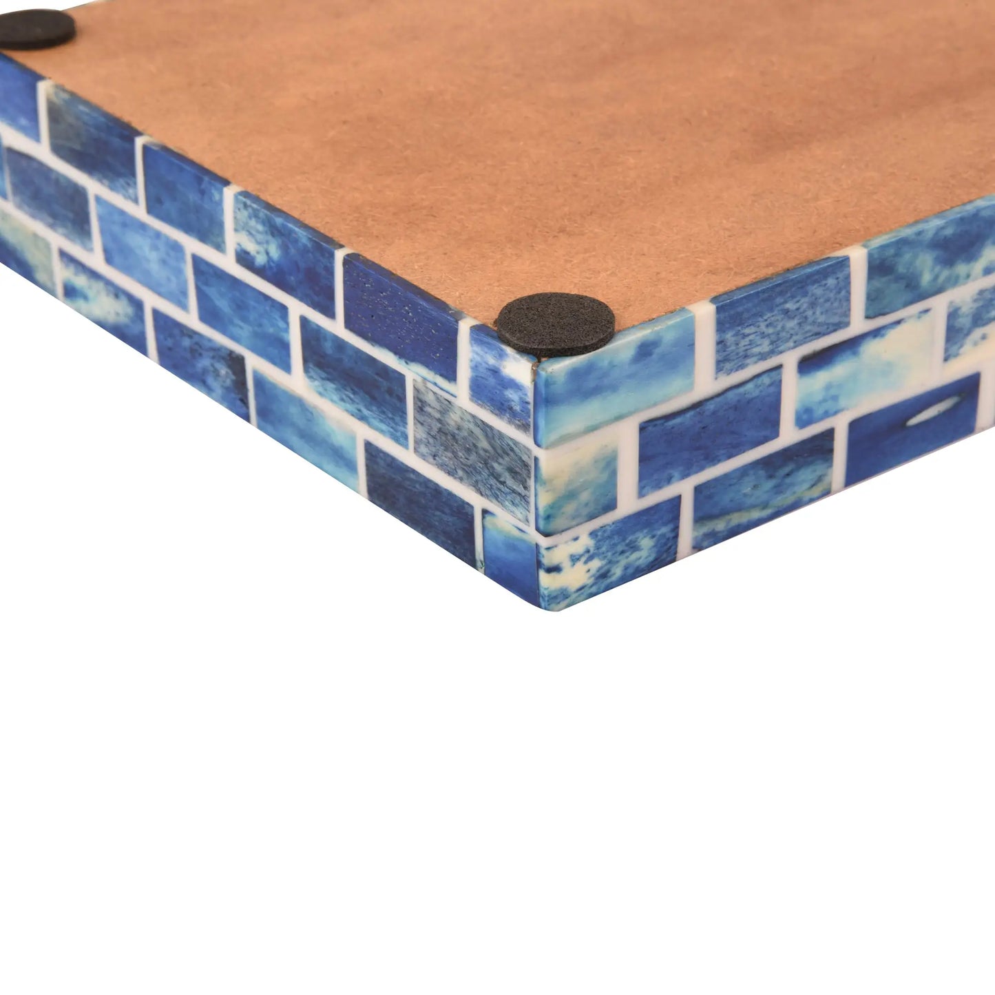 Countertop and Vanity Tray - Parlour Bond Collection Blue 10x6 inches