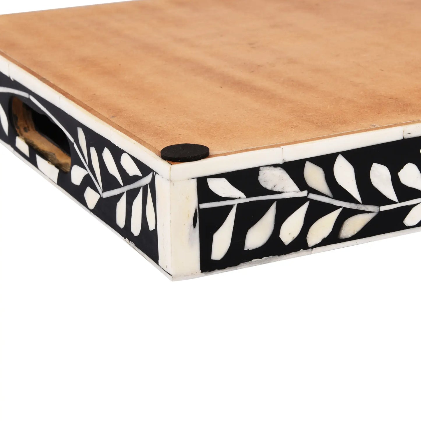 Decorative Trays Alhambra Negra Pattern Bone & Resin Inlay Collection in 2 Sizes