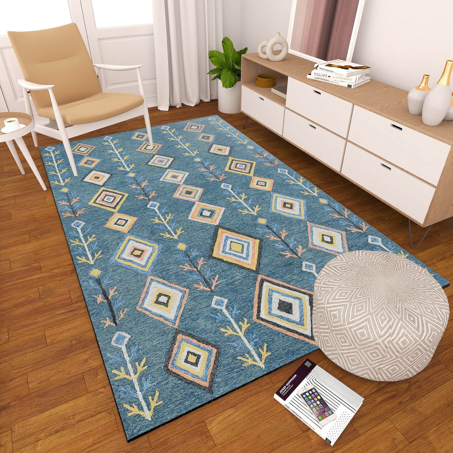 Premium Hand-Tufted Rug Made of 100% Wool - Tundra - 4x6 Feet