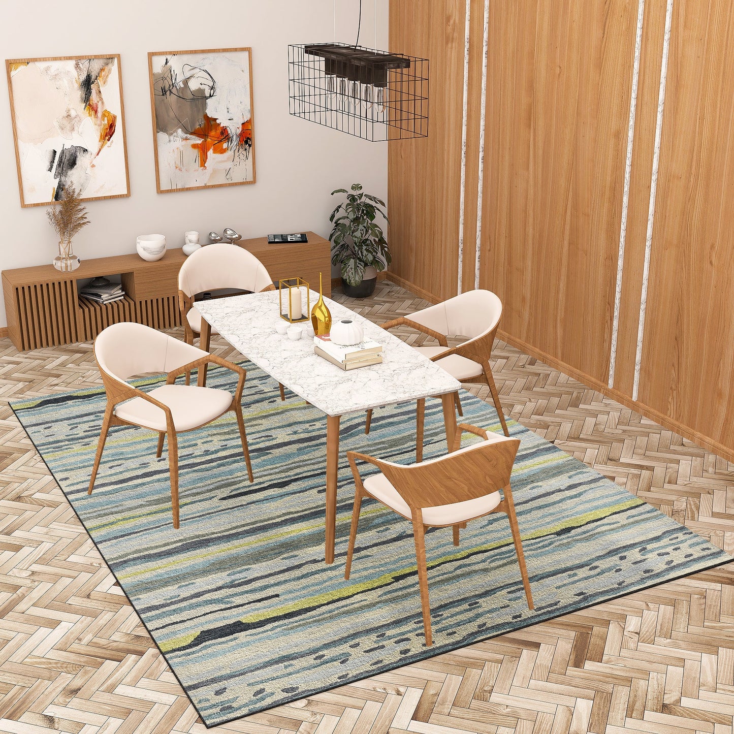 Premium Hand-Tufted Rug Made of 100% Wool - Winter Coast - 9x12 Feet