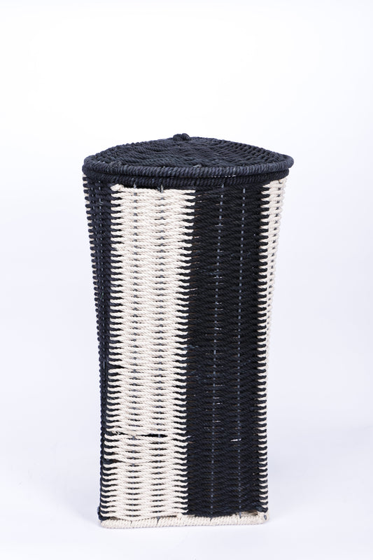 Handmade Cotton & Iron Laundry Basket & Organizer Box- Medium