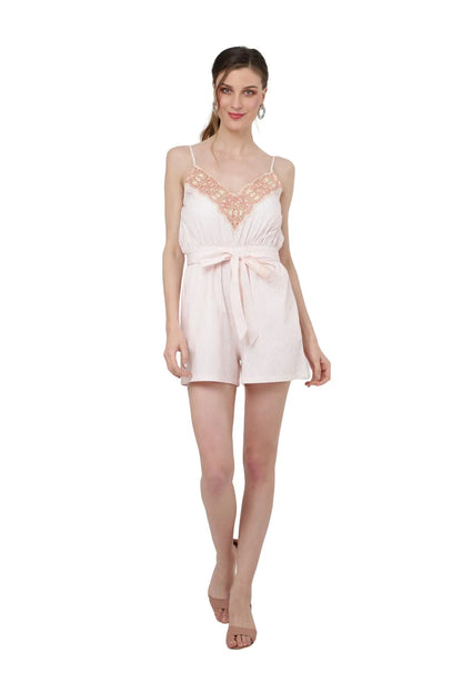 Jumpsuit Dress Romper for Women Summer - Ivory White