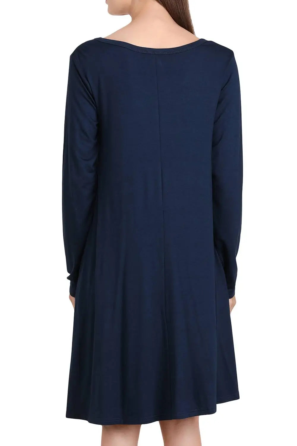 Long Sleeve T-Shirt Dress with Pockets - Available in 6 Colors