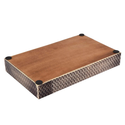 Bathroom Tray Parlour Adder Pattern Brown 10x6 inches