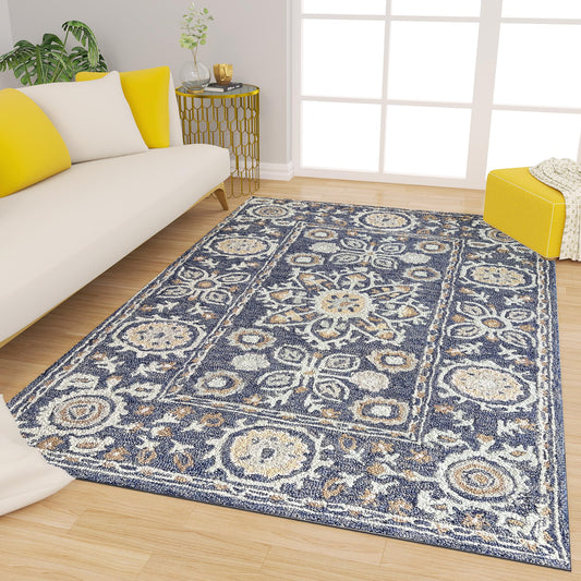 Premium Hand-Tufted Rug Made of 100% Wool  - Nomadic Sun - 3x5 Feet