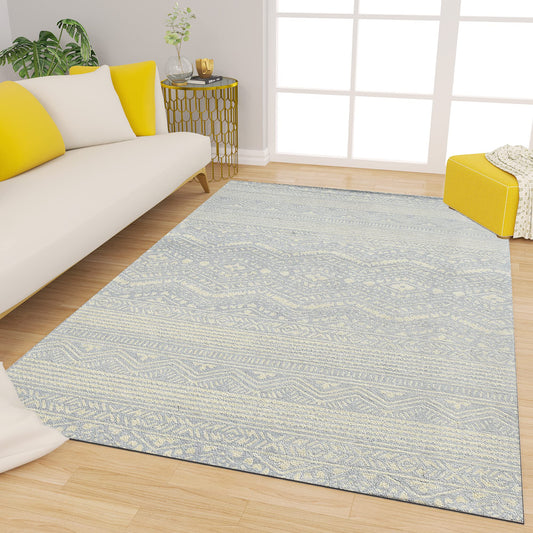 Premium Hand-Tufted Rug Made of 100% Wool  - Morning Mist - 3x5 Feet