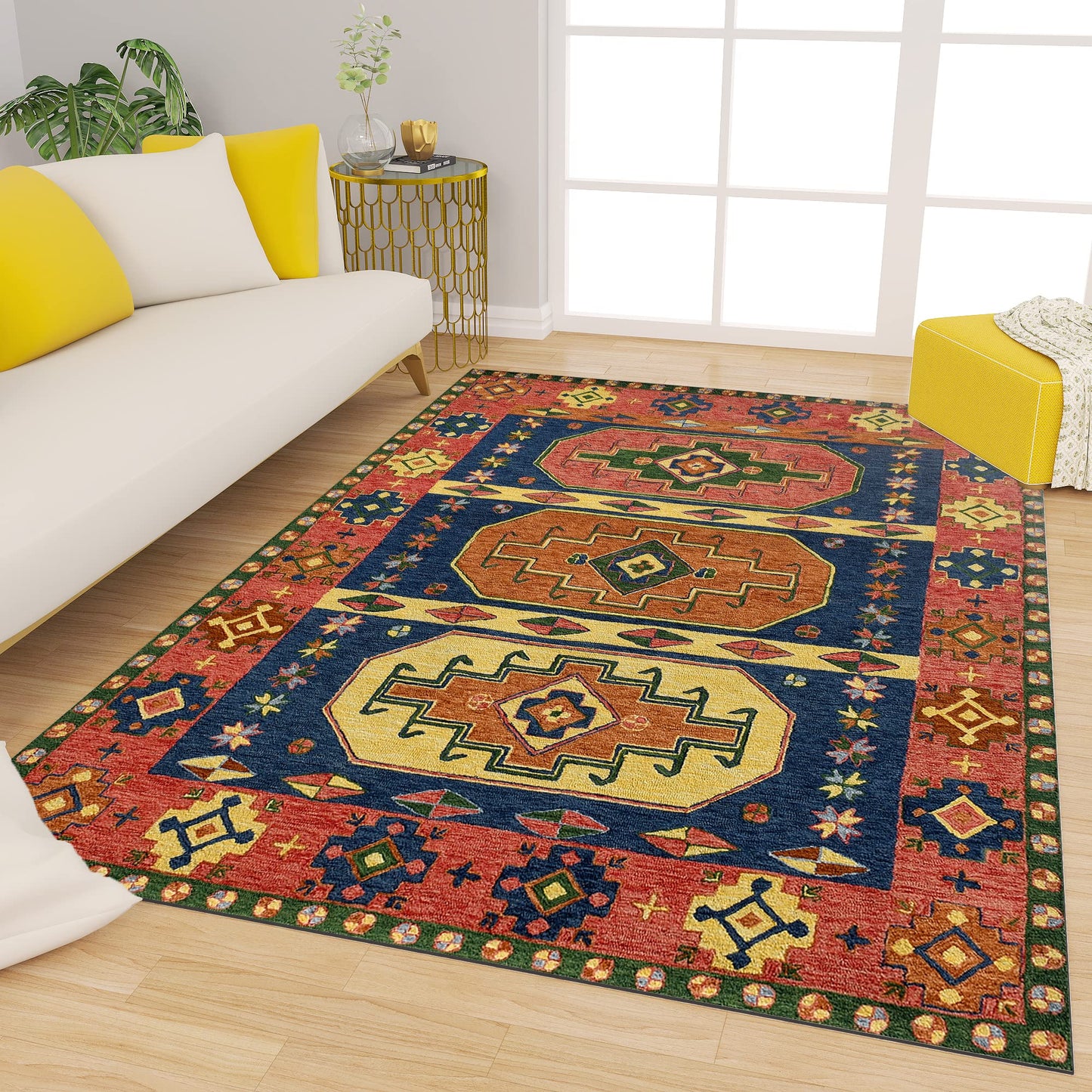 Premium Hand-Tufted Rug Made of 100% Wool  - Inca Myth - 4x6 Feet