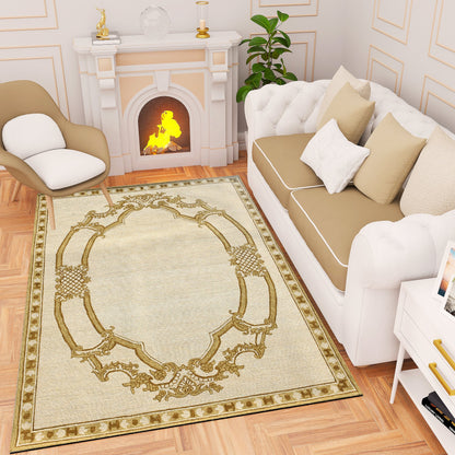 Premium Hand-Tufted Rug Made of 100% Wool  - Augustan Gold - 4x6 Feet