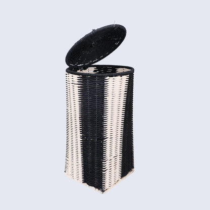 Handmade Cotton & Iron Laundry Basket & Organizer Box- Medium