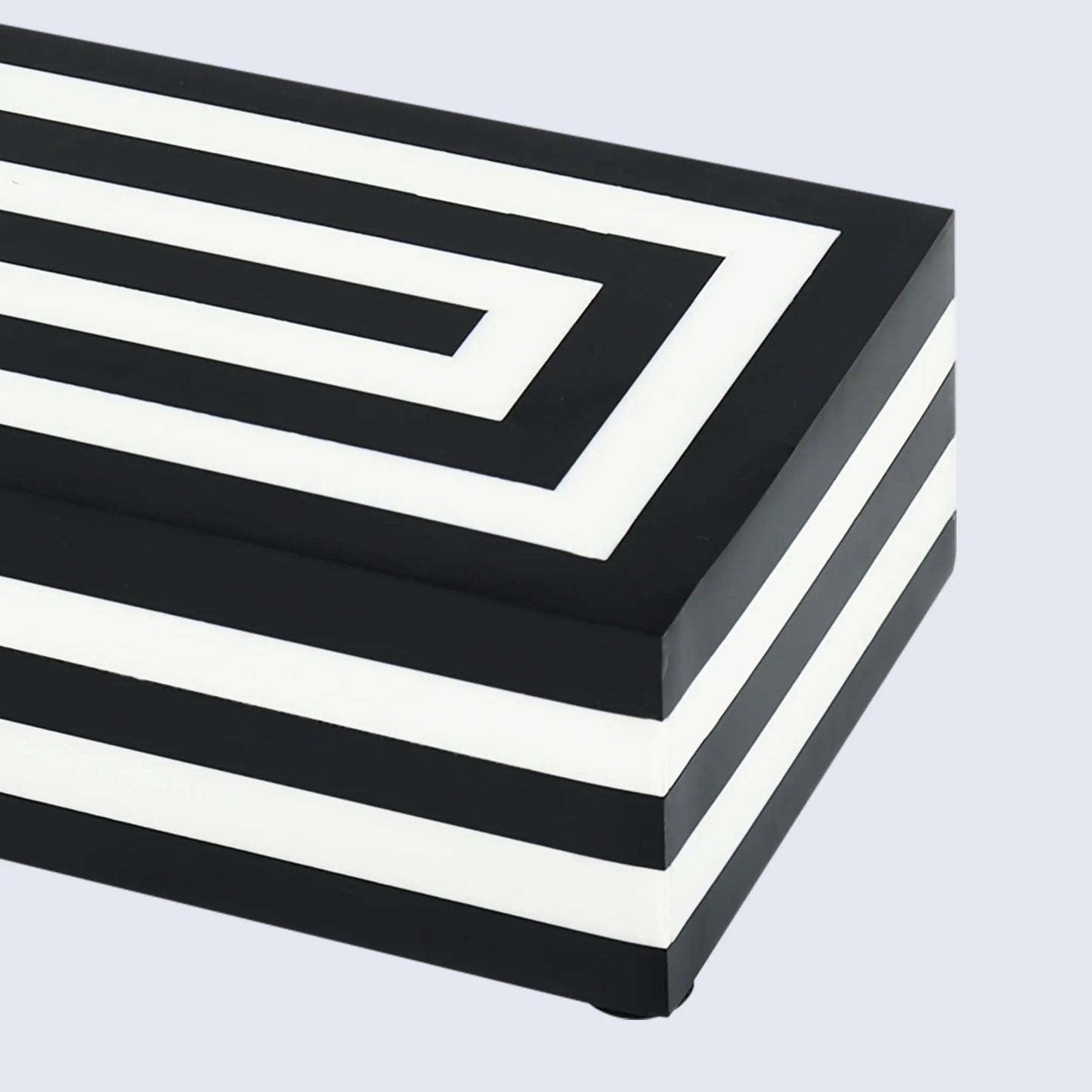 Decorative Box Medley Concentrics Pattern Black & White Available in 8 Sizes