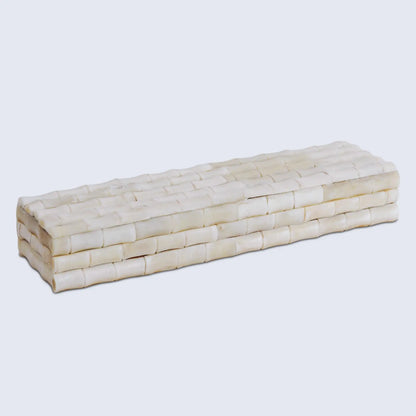 Decorative Box Ivory Bamboo White Available in 7 Sizes