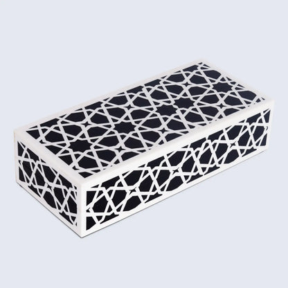 Decorative Boxes Zellij Black & White Available in 7 Sizes