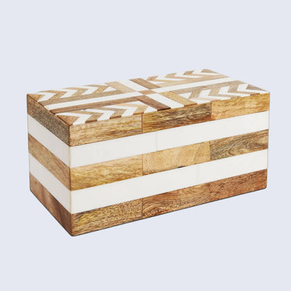 Decorative Boxes Patisserie Adorn White & Brown Available in 7 Sizes