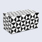 Decorative Box Triangle Art Pattern Black & White Available in 7 Sizes