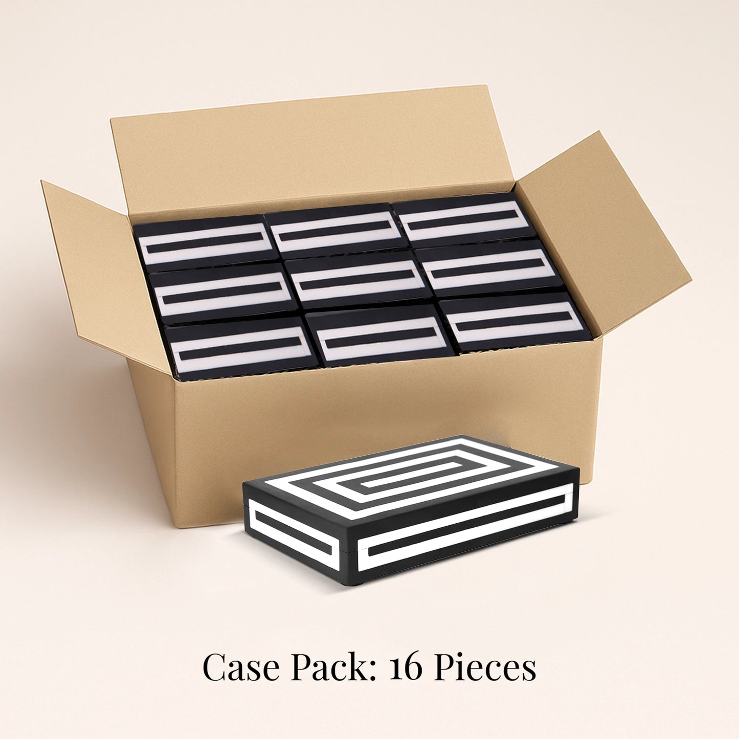 Decorative Box Medley Concentric, Pack of 16