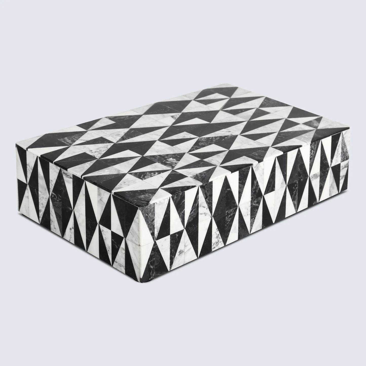 Decorative Box Medley Harlequin Pattern Black & White Available in 6 Sizes