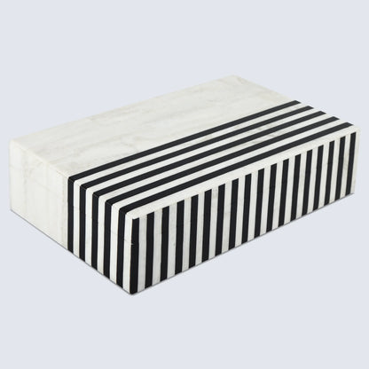 Decorative Box Mono Lead White & Black Available in 7 Sizes