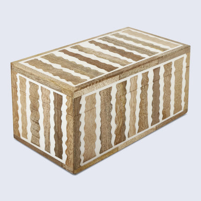 Decorative Box Kept Safari Pattern Brown & White Available in 7 Sizes